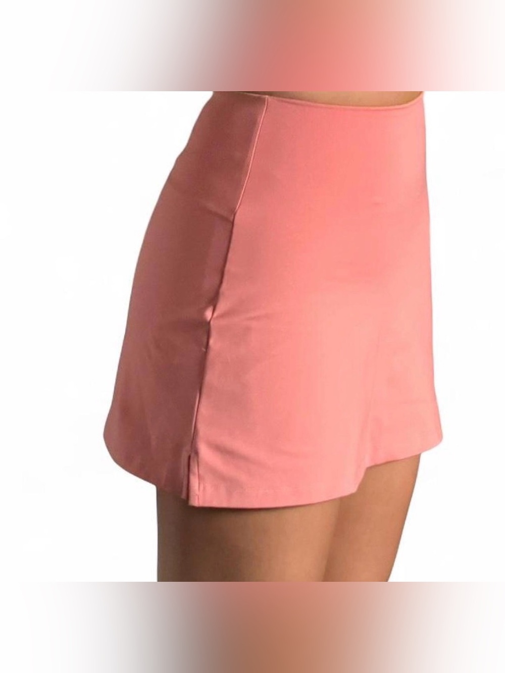 Girlfriend collective athletic tennis sport pink salmon shorts skirt Sz M - Picture 2 of 6